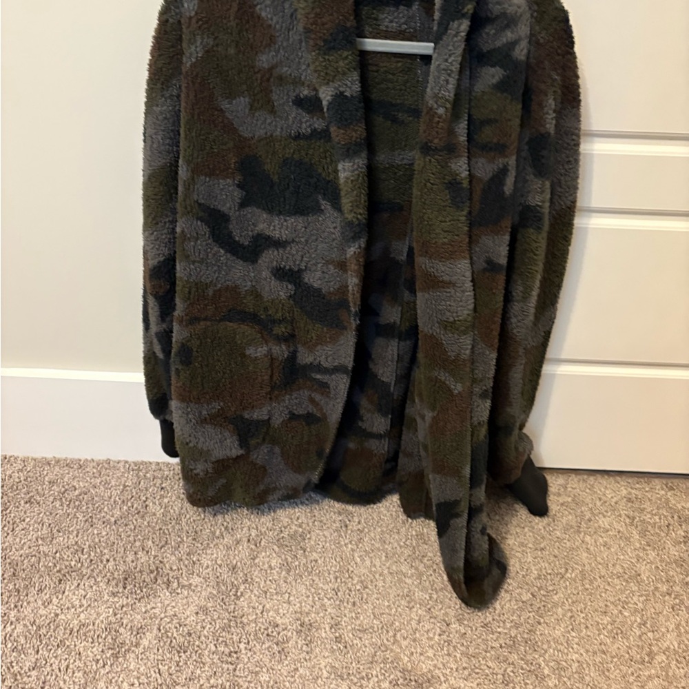 Camouflage Fleece teddy jacket